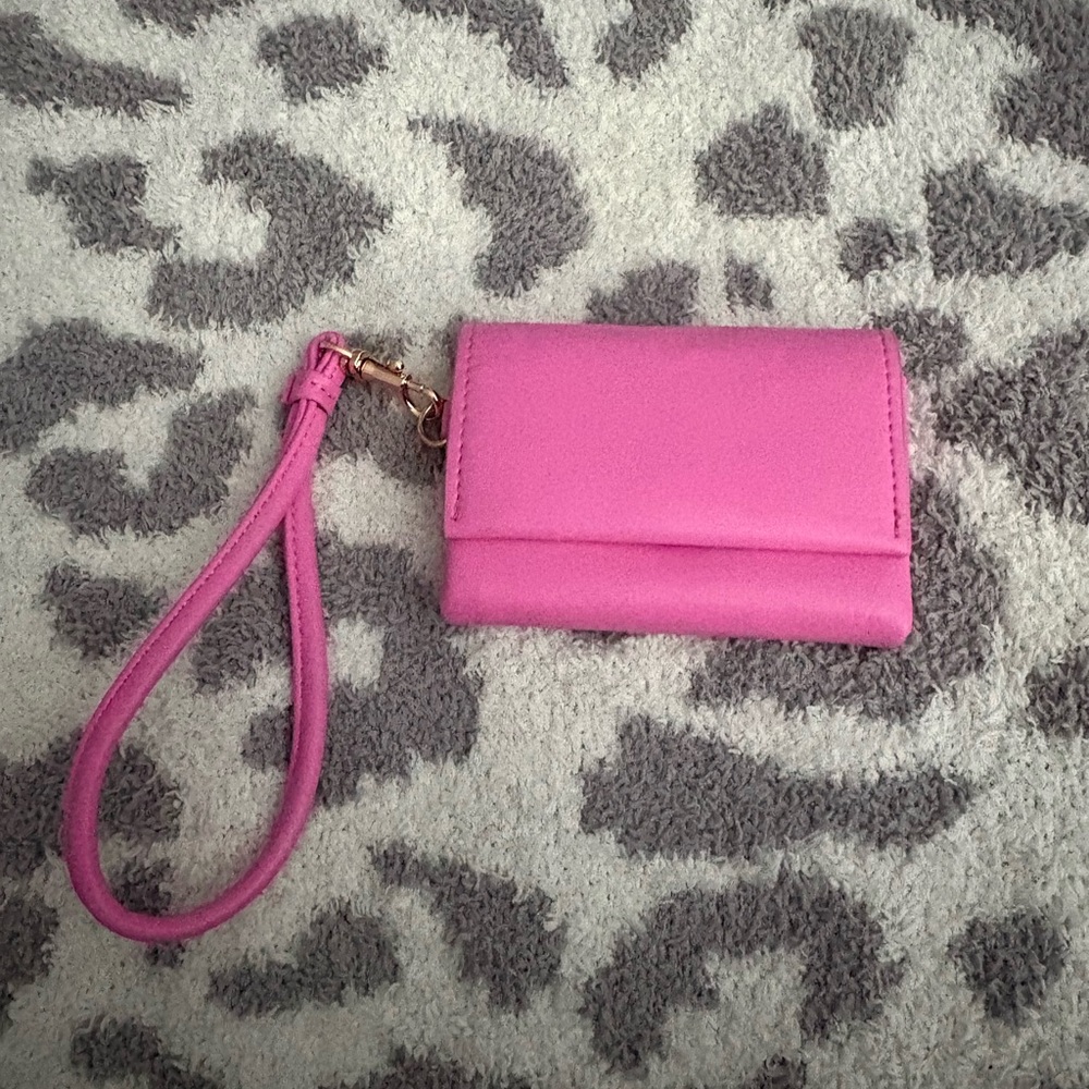 Pink target wallet wristlet